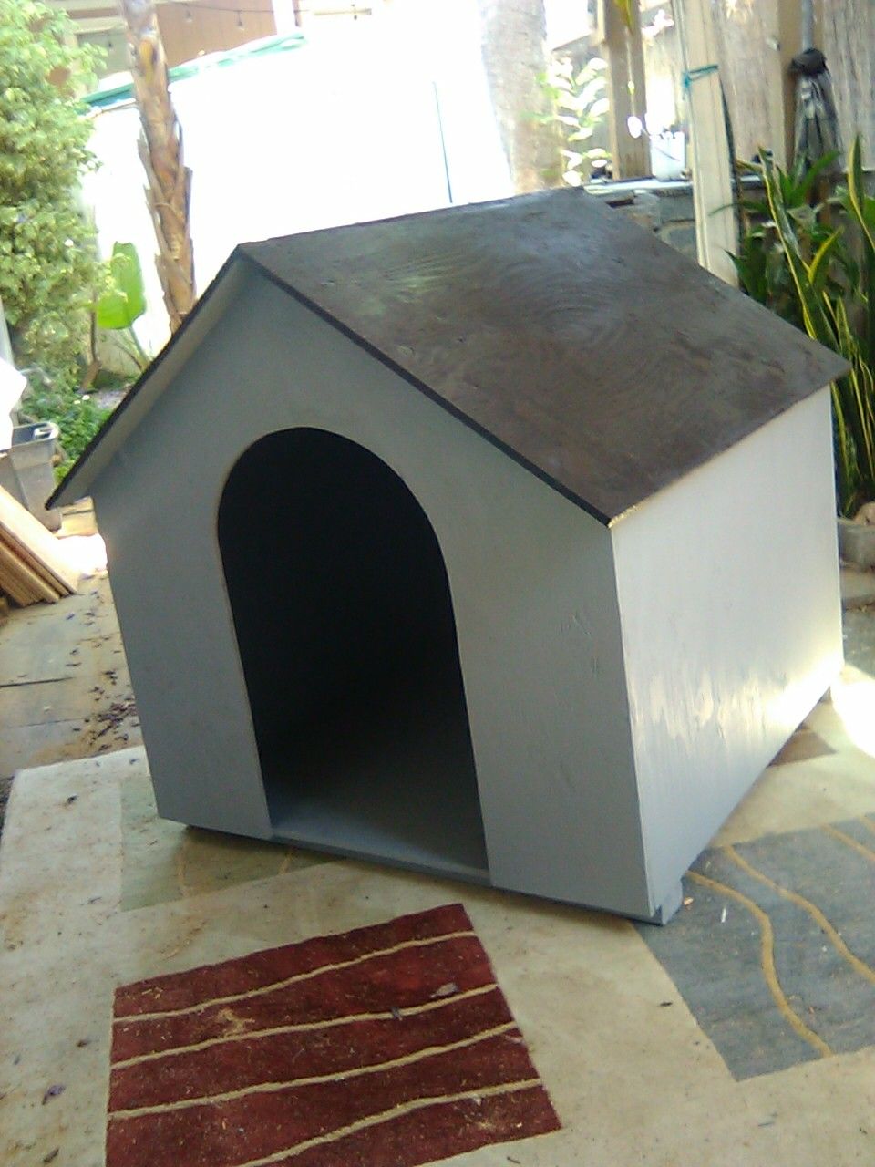 New large wood dog house