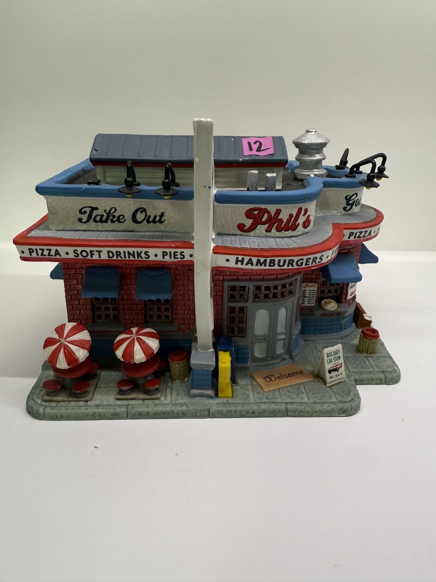 Lemax Phil's Diner building from the Harvest Crossing Village Collection.