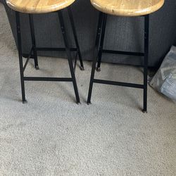 Pollard Wooden top barstools