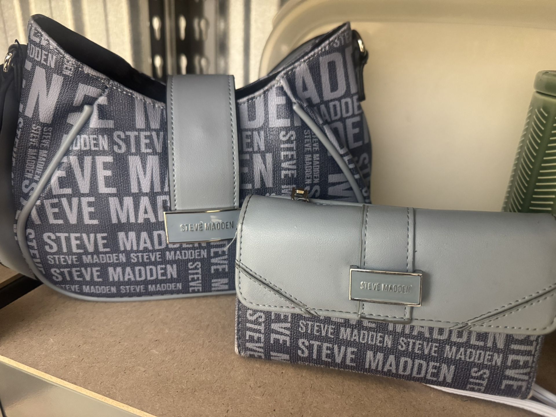 STEVE MADDEN SMALL HANDBAG + WALLET
