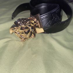 Versace Belt Black And Gold