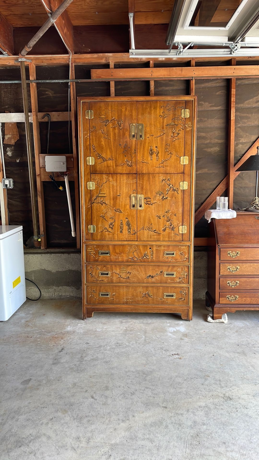 Drexel Heritage Chinoiserie Armoire Dresser