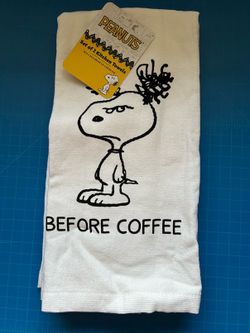 Snoopy "Coffee" 2-Pack Kitchen Towels