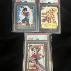 Vintage 1995,1996 And 2004 PSA Dragon Ball Cards Tcg 