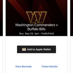 Commanders Tickets 