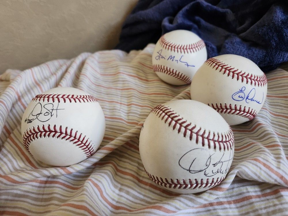 4 Signed Baseballs