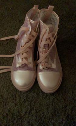 Pink Glitter Boots
