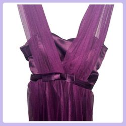 Wine Purple Floral Lace Dress