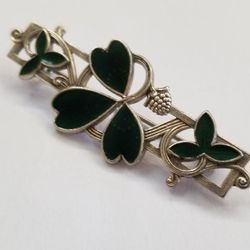 Pin Sterling Silver and Enameled 