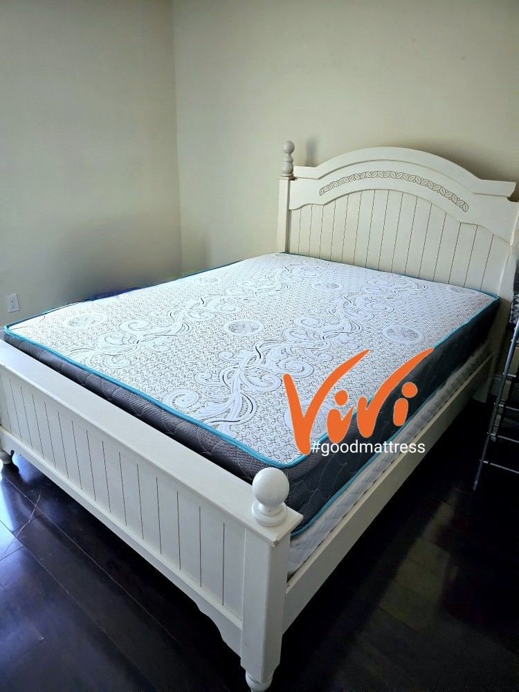 QUEEN MATTRESS WITH BOX SPRING 2PC. BED FRAME ISN'T AVAILABLE