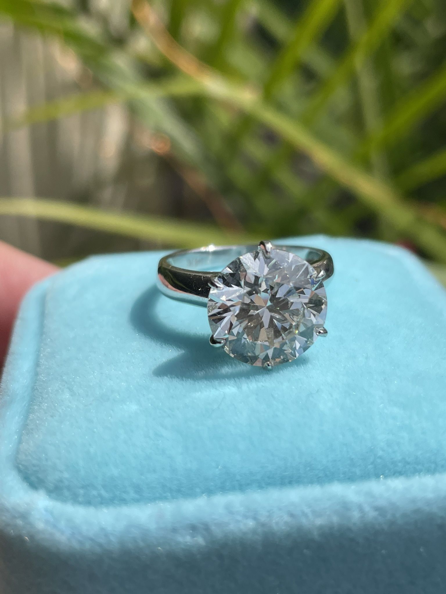4.97 G Vs1 Triple Excellent Tiffany Style Solitaire