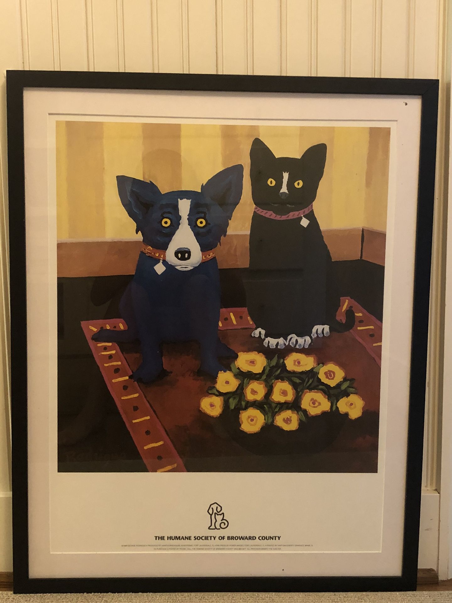 1998 George Rodrigue Blue Dog and Cat