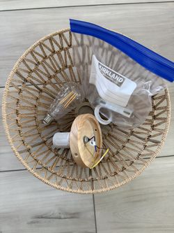 Rattan Boho Ceiling Light 