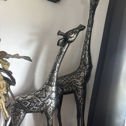 Mid Century Metal Giraffes 