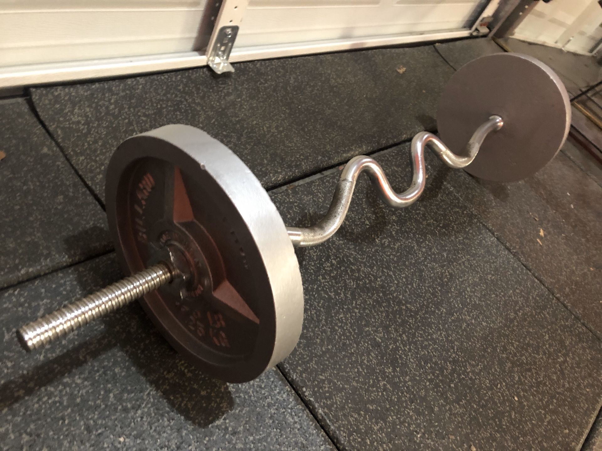 Standard EZ Curl Bar & Weights