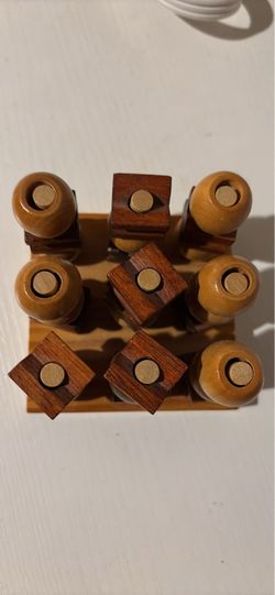 Wooden Tic-Tac-Toe Game Set