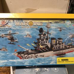 BATTLE CRUISER" building block set, also marketed as Large Military Battleship, 1163 pcs