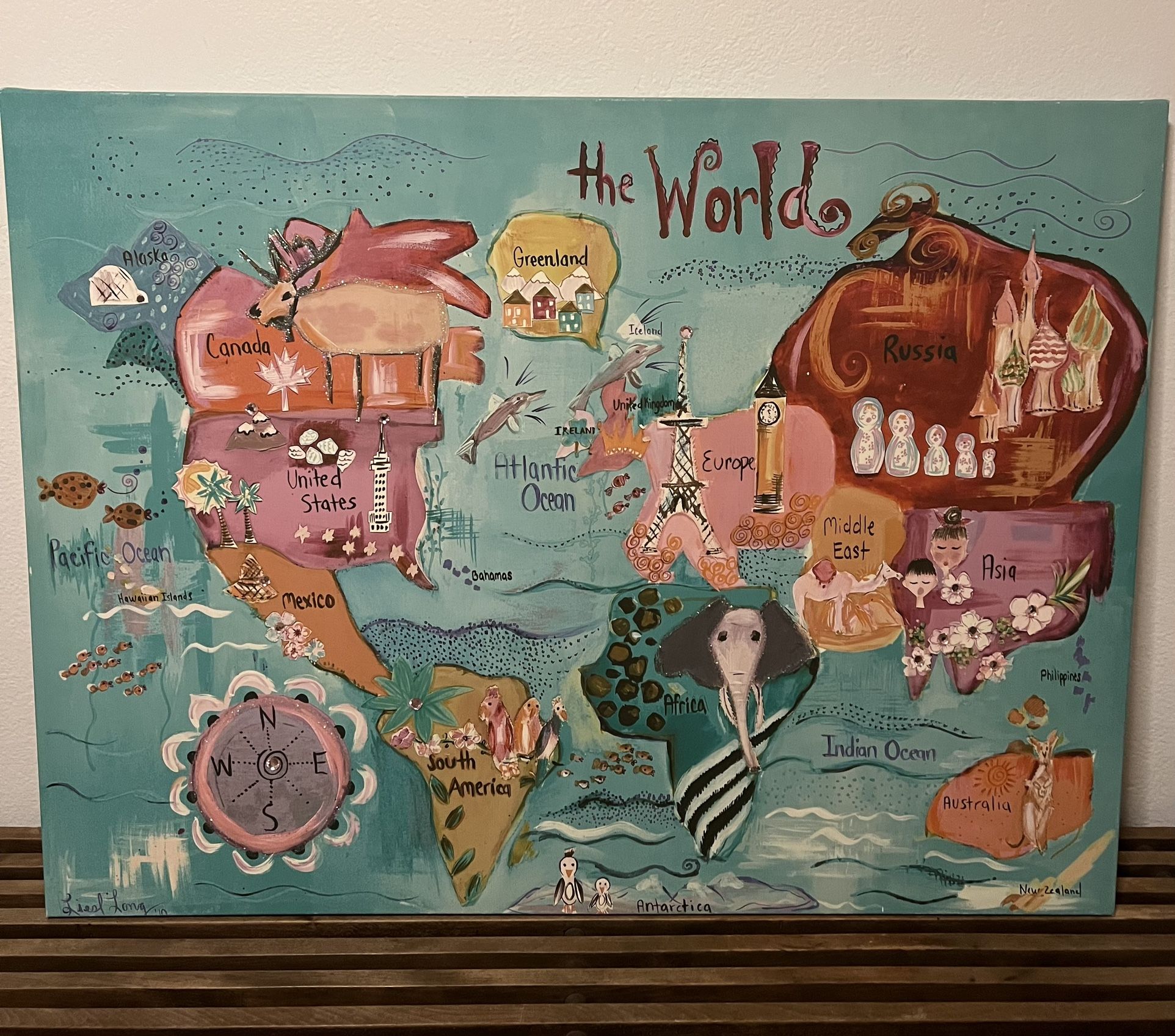 Liesl Long 'The World' painting
