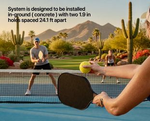 Pickleball Net USAPA Regulation Size In-Ground, All Hardware Included Heavy Duty Pulley Alignment