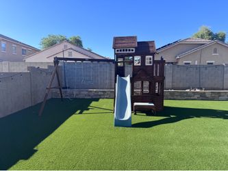 Cedar Summit Premium Wooden Playset by Costco – Clubhouse, Slide & Swings