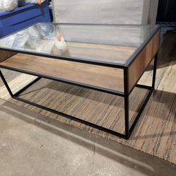 Barkad Glass Top Coffee Table