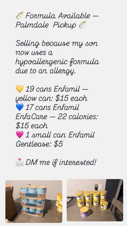 Enfamil Baby Formula  – 37 Cans