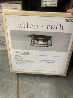 Allen + Roth 12in Square Flushmount Light
