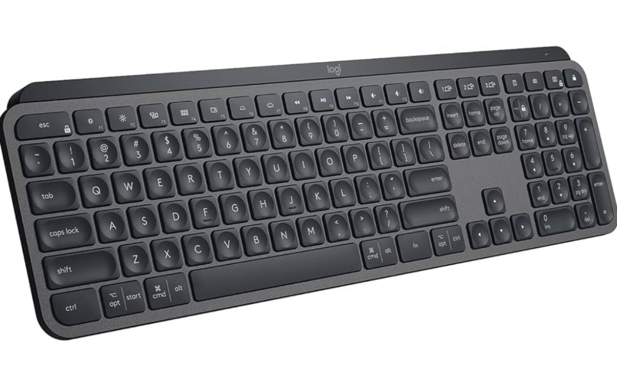 Logitech MX Keys Illuminated Wireless Bluetooth Keyboard, Black/Space Grey (Model YR0073)