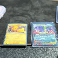 Mega Gengar Ex And Pikachu Card 