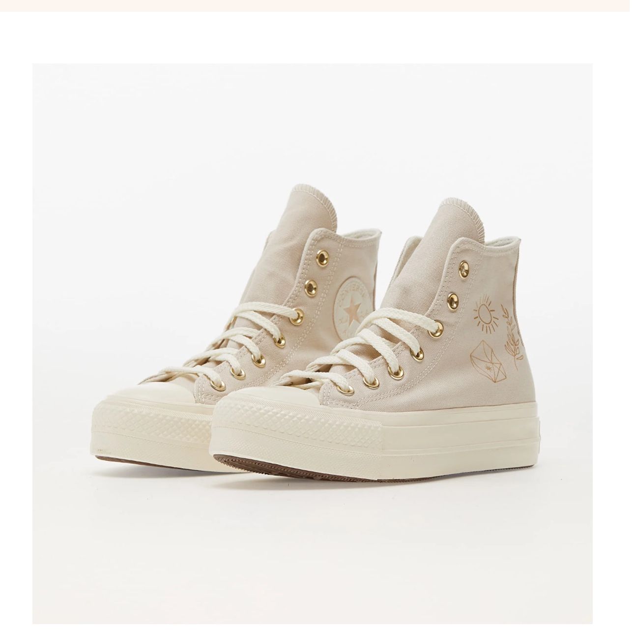 Converse Chuck Taylor All Star Lift Hi Top Golden Elements Women A02205F Size 7  