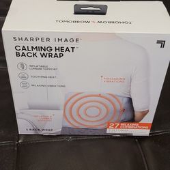 SHARPER IMAGE CALMING HEAT BACK WRAP/MASSAGING WEIGHTED HEATING PAD