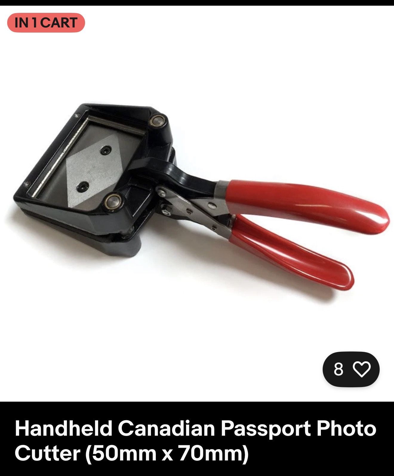 Handheld Canadian Passport Photo Cutter (50mm x 70mm)
