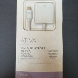 Mini Display Port To VGA Adapter. $6