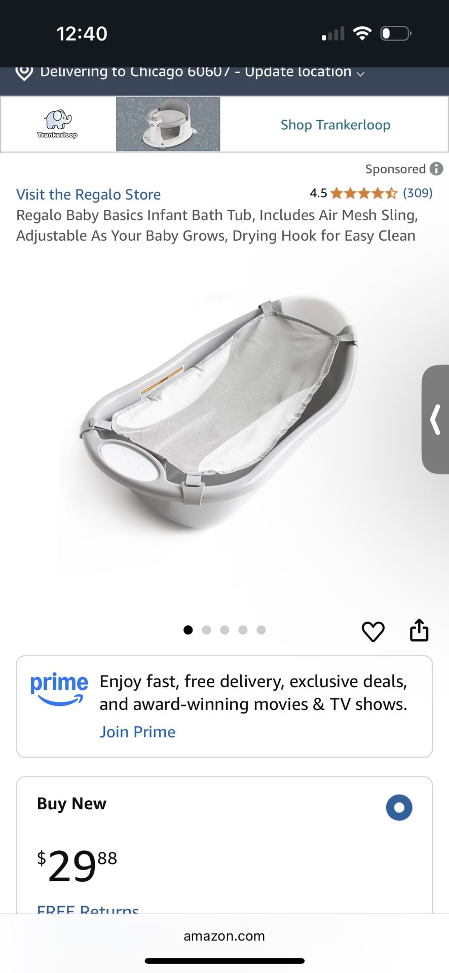 Regalo Bathtub For Kids
