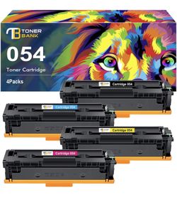 Compatible Toner Cartridge Replacement for Canon 054 054H CRG-054 Color ImageCLASS MF644Cdw MF642Cdw LBP622Cdw MF641Cw MF644 Printer Ink (4pack)