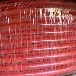 Oxygen Barrier 1/2 Inch 300 Feet Tube Coil EVOH PEX-B Pipe, for Residential Commercial Radiant Floor Heating, Red 126*