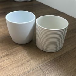 White Plant Pots