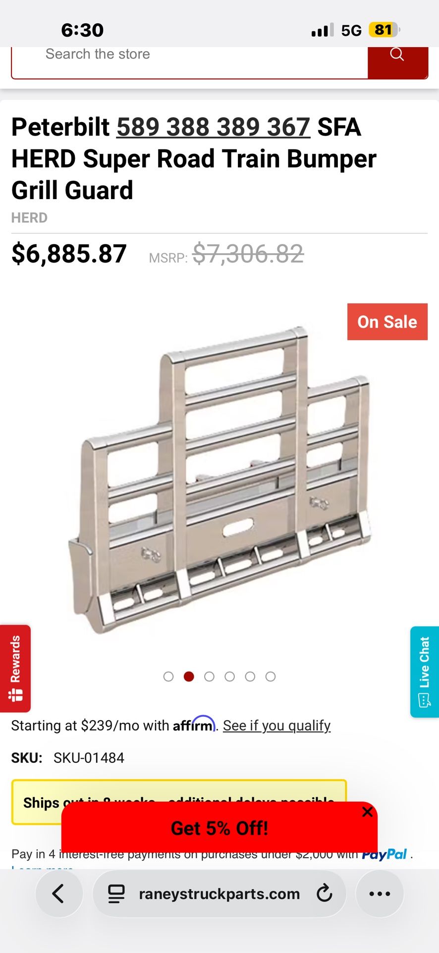 Peterbilt Herd Grill Guard