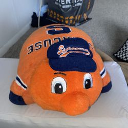 RARE pillow pet Otto Orange Syracuse Plush Stuffed Pillow Mascot