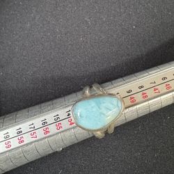 Sterling Silver Larimar Ring Size 6