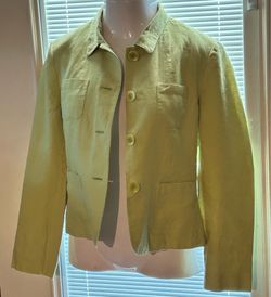Green Linen Blazer Sz 10