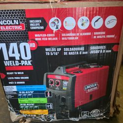 Lincoln Electric
Weld-Pak 140 Amp MIG and Flux-Core Wire Feed Welder, 115V, Aluminum Welder