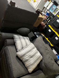 Sofa set, chair and ottoman