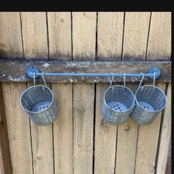Unique Hanging Strawberry Planter With Three Live Plants