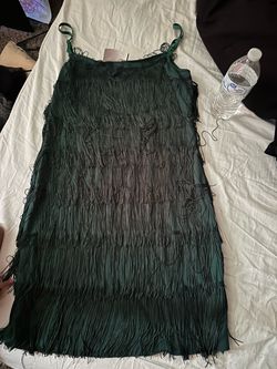green flapper dress
