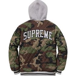 Supreme x Champion Hooded Jacket, Camo Color, Size L
