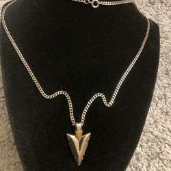 24” Stainless Steel Chain Necklace With Pendant 