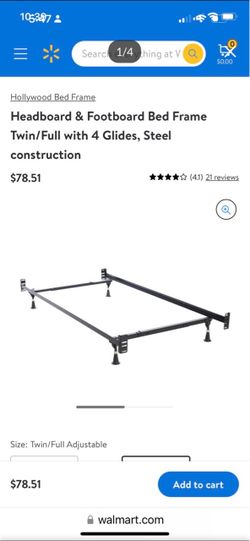 UNIVERSAL TWIN OR FULL METAL BED FRAME NEW