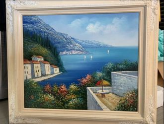 Hand Painted Framed Wall Picture 31,5×27,5