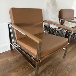 Studio Designs Atlas 2 Modern Accent Chairs with Padded Armrests - 29.5" W x 32" D x 33" H - Armchair for Home or Office - Includes Pillows